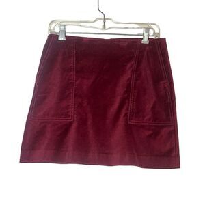 Gap maroon velvet mini skirt. Size 2